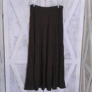 St. John's Bay Brown Peasant Skirt Medium